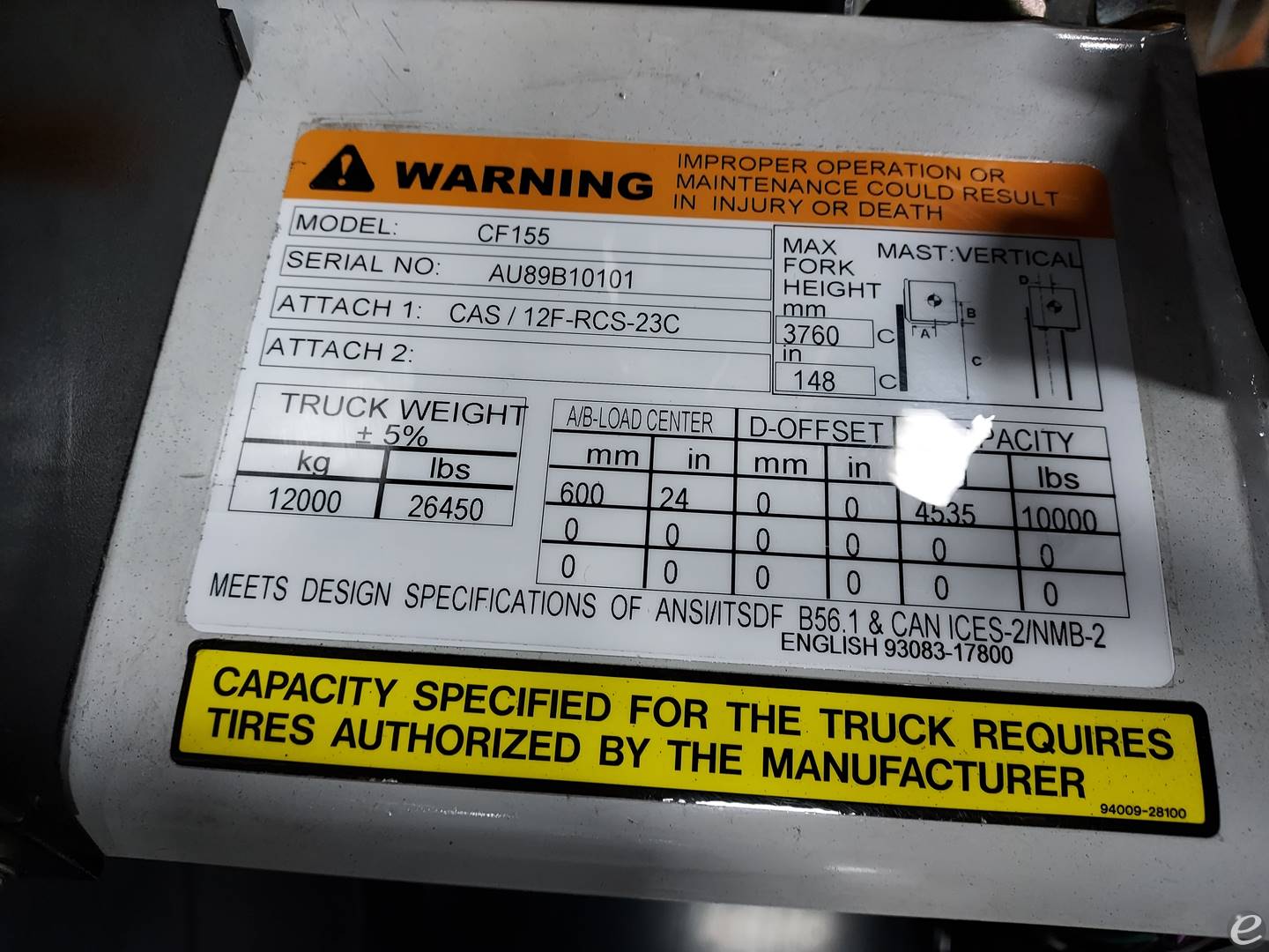 2024 Unicarriers CF155LP