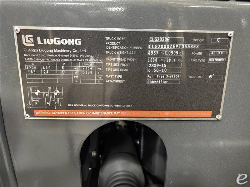 2025 Liugong CLG2030G