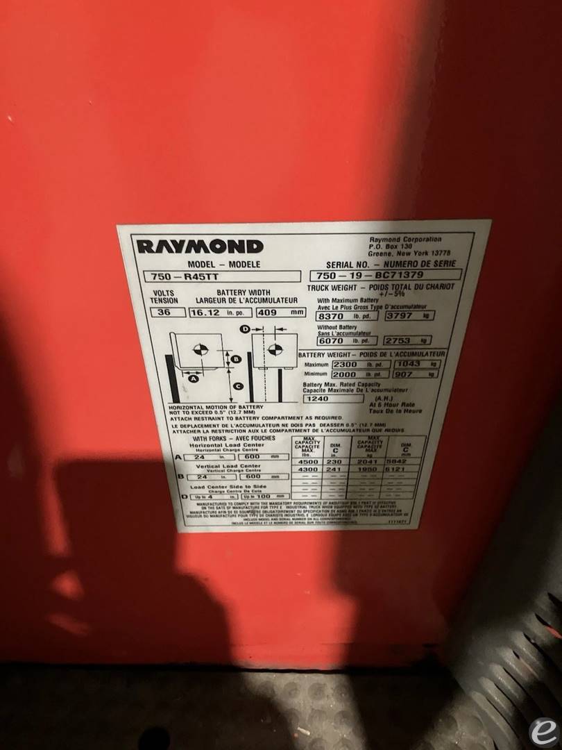 2019 Raymond 750-R45TT