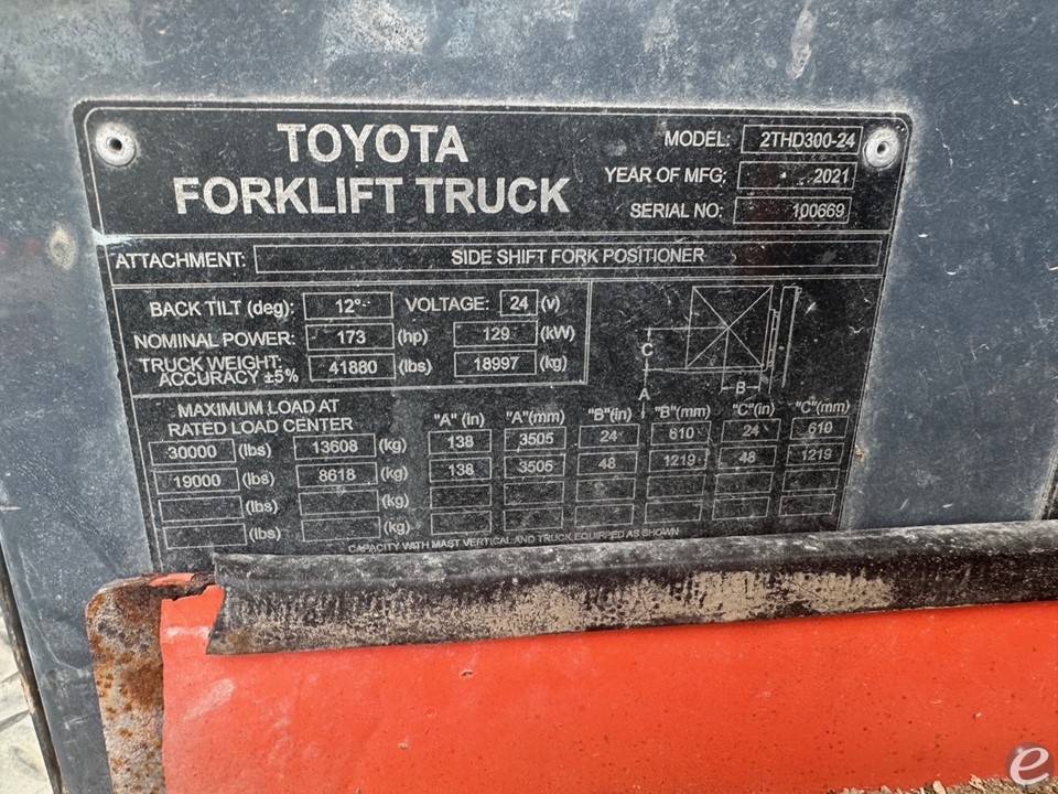2021 Toyota 2THD300-24