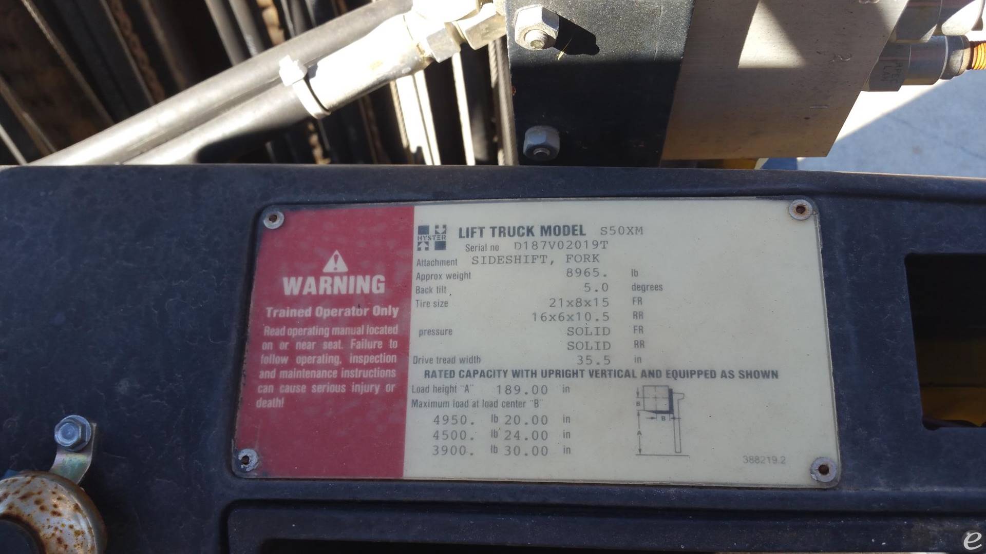 1996 Hyster S50XM