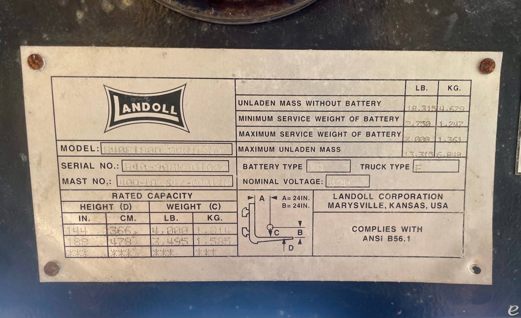 1998 Bendi B40E180D Electric Forkli...