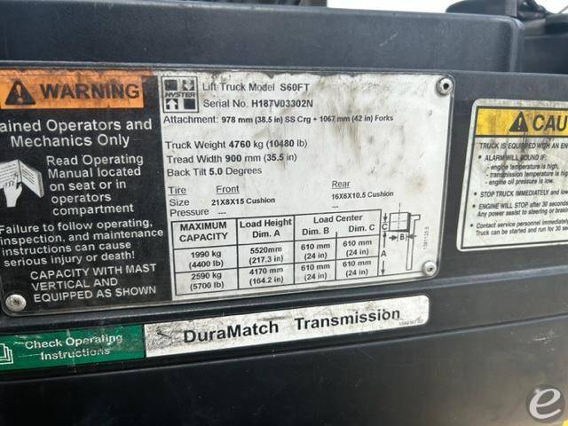 2015 Hyster S60FT LP Gas Forklift - 123Forklift
