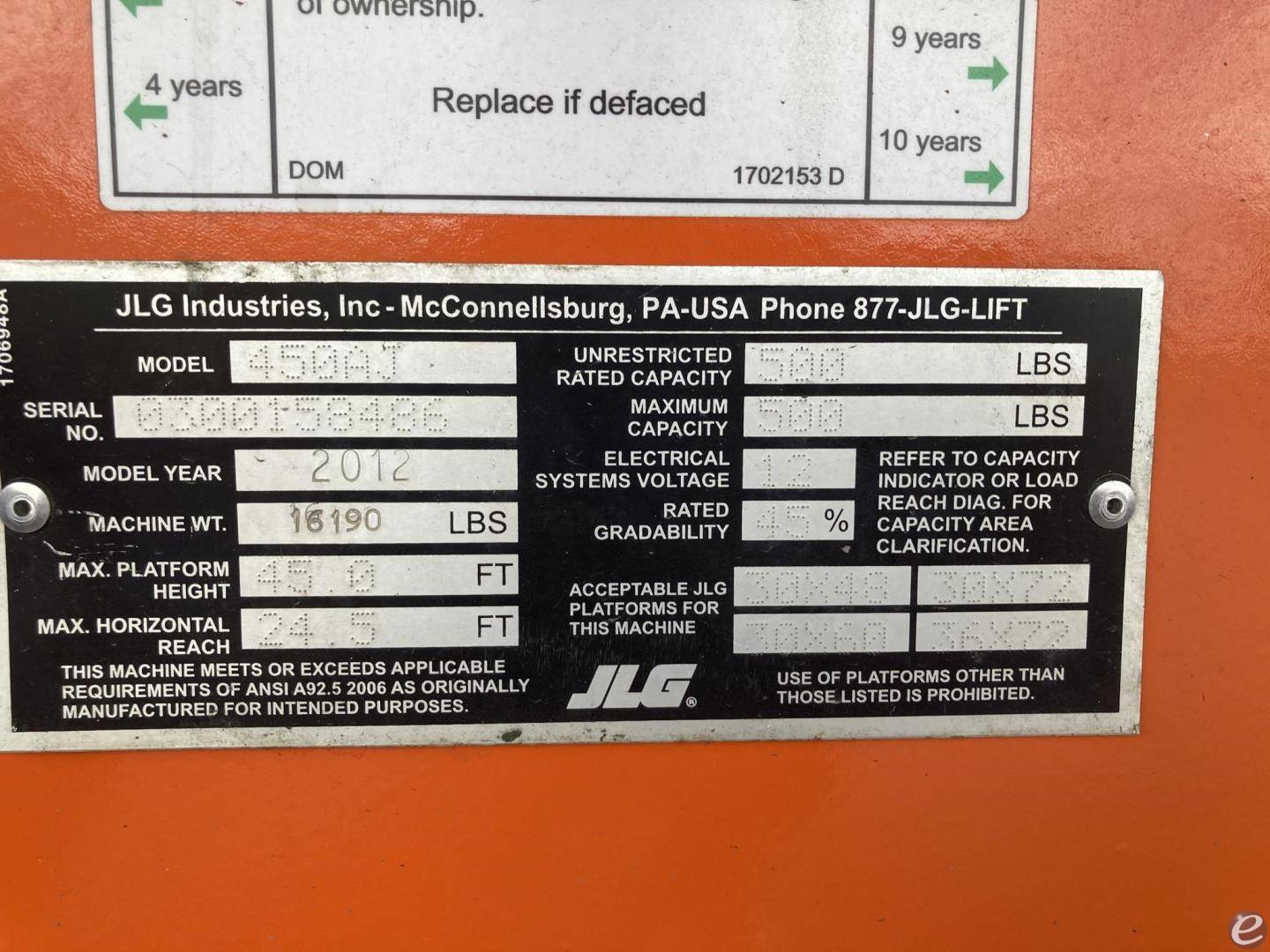 2012 JLG 450AJ II