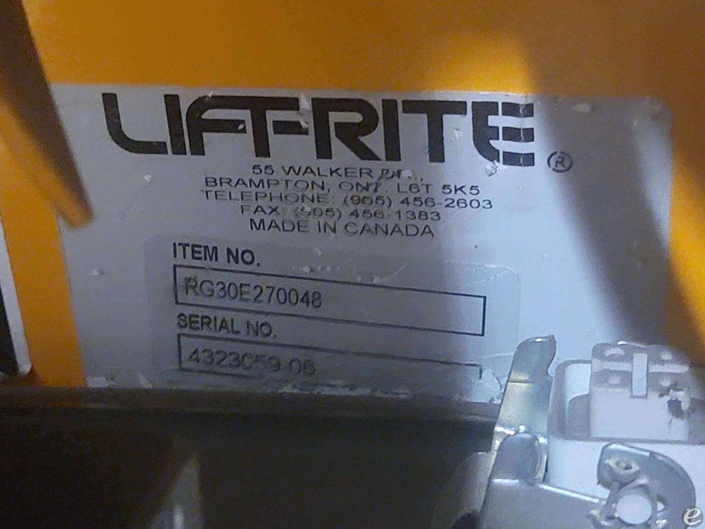 Lift-Rite RG30E270048