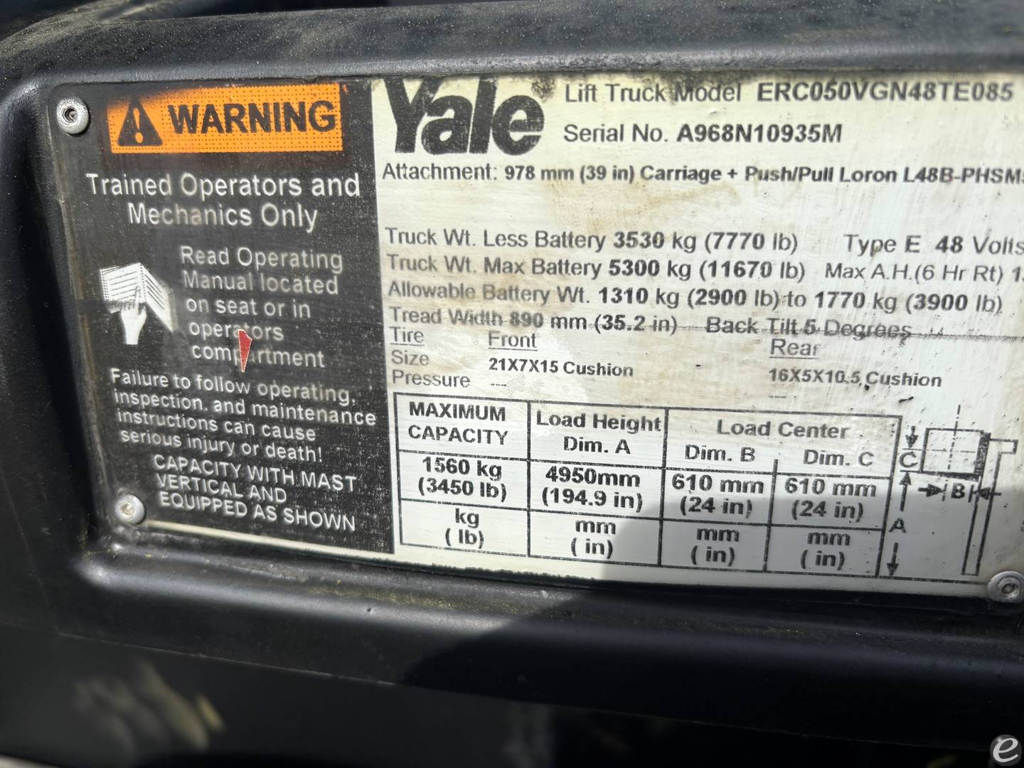 2014 Yale ERC050VGN48TE085