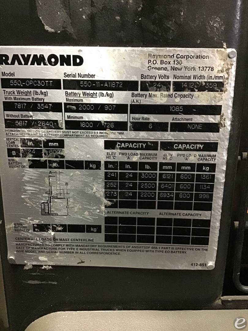 Raymond 550-OPC30TT