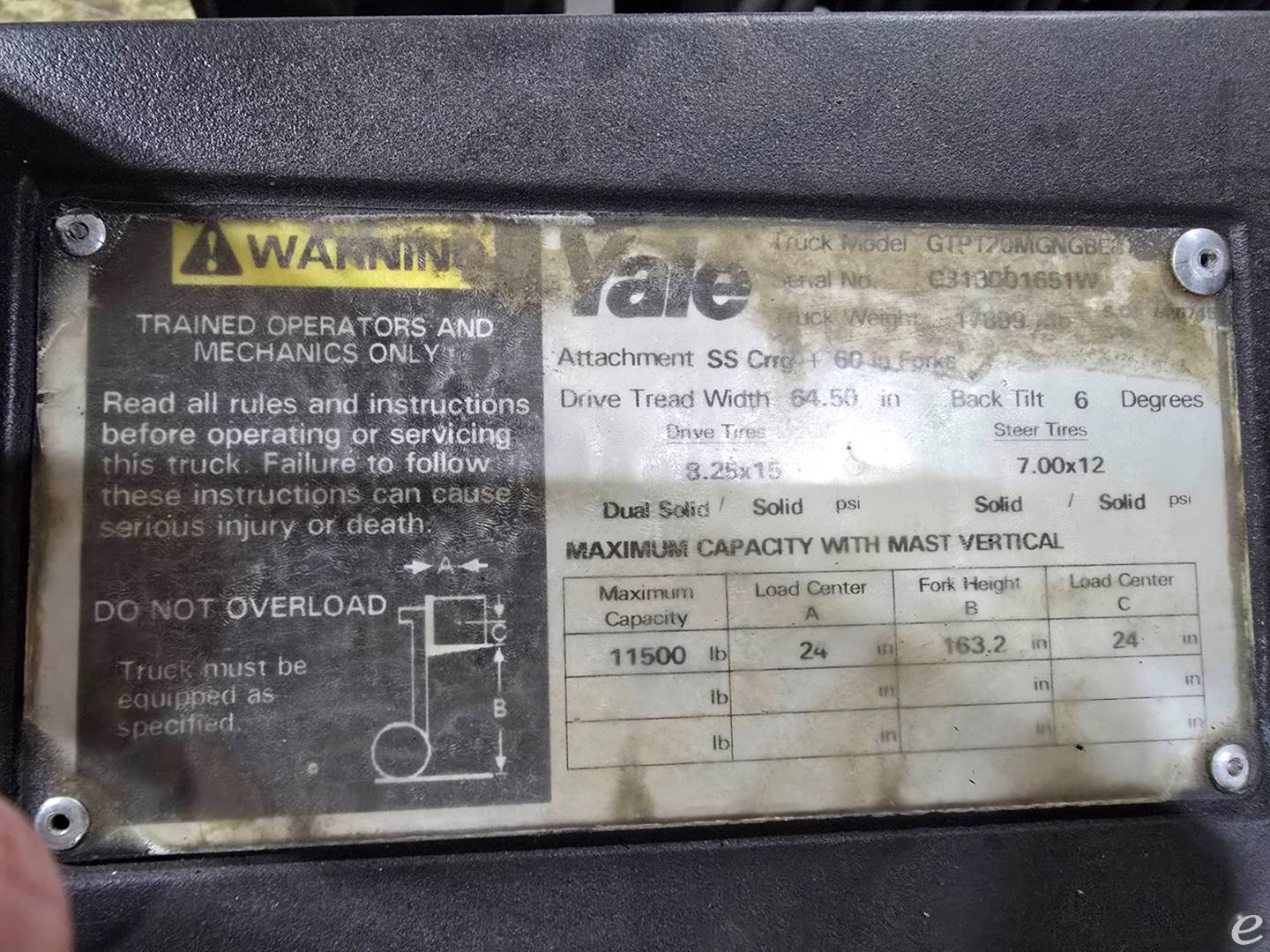 1999 Yale GTP120MGNGBE8 D-D