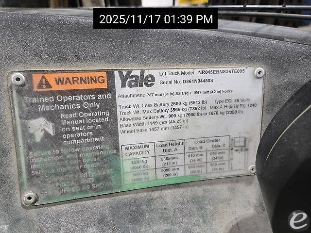 2018 Yale NR045EB
