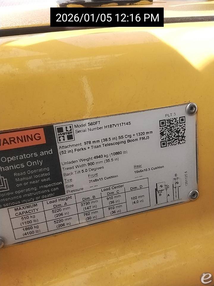 2018 Hyster S60FT