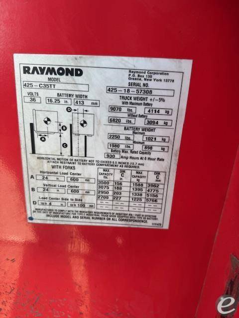 2018 Raymond 425C35TT