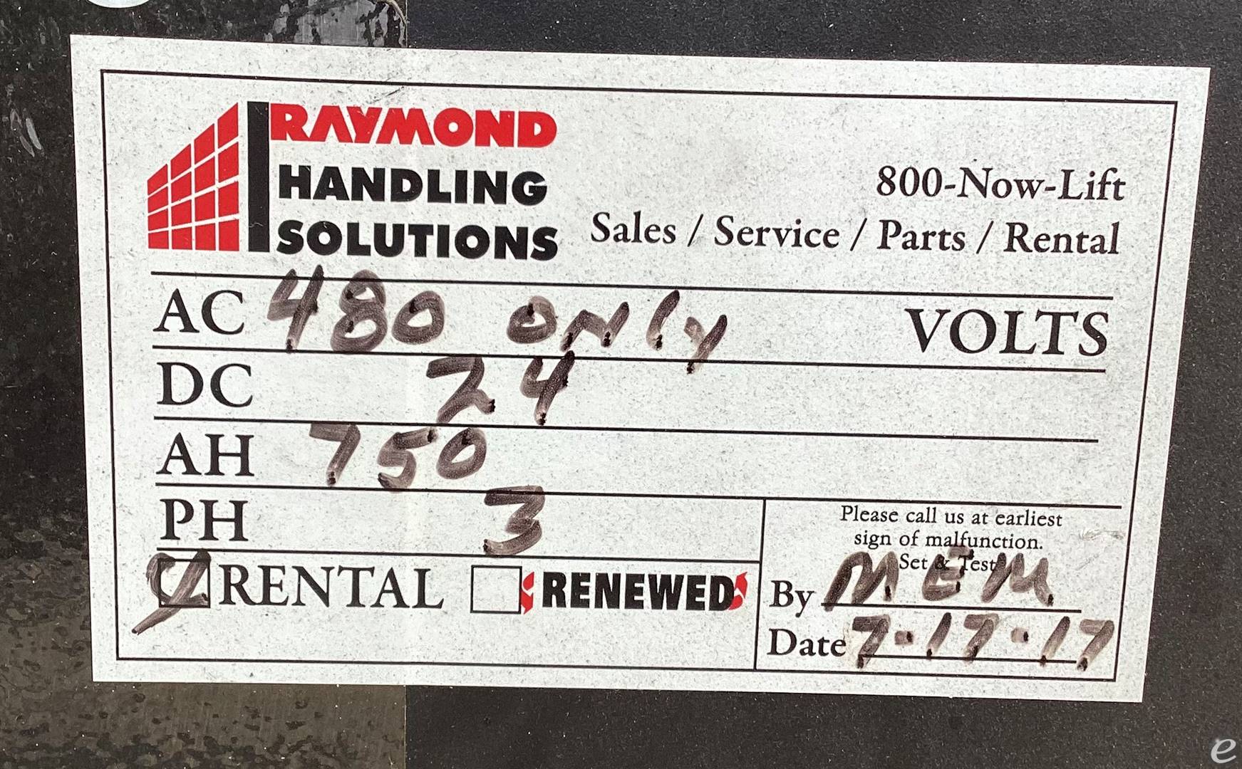 2012 Raymond 540-0PC30TT