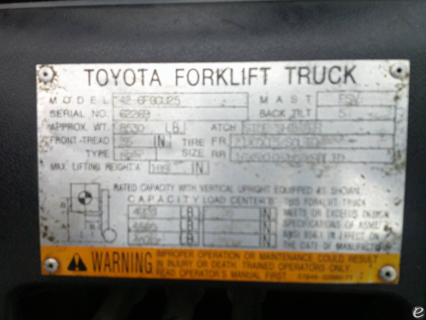 1996 Toyota 42-6FGCU25 LP Gas Forklift - 123Forklift