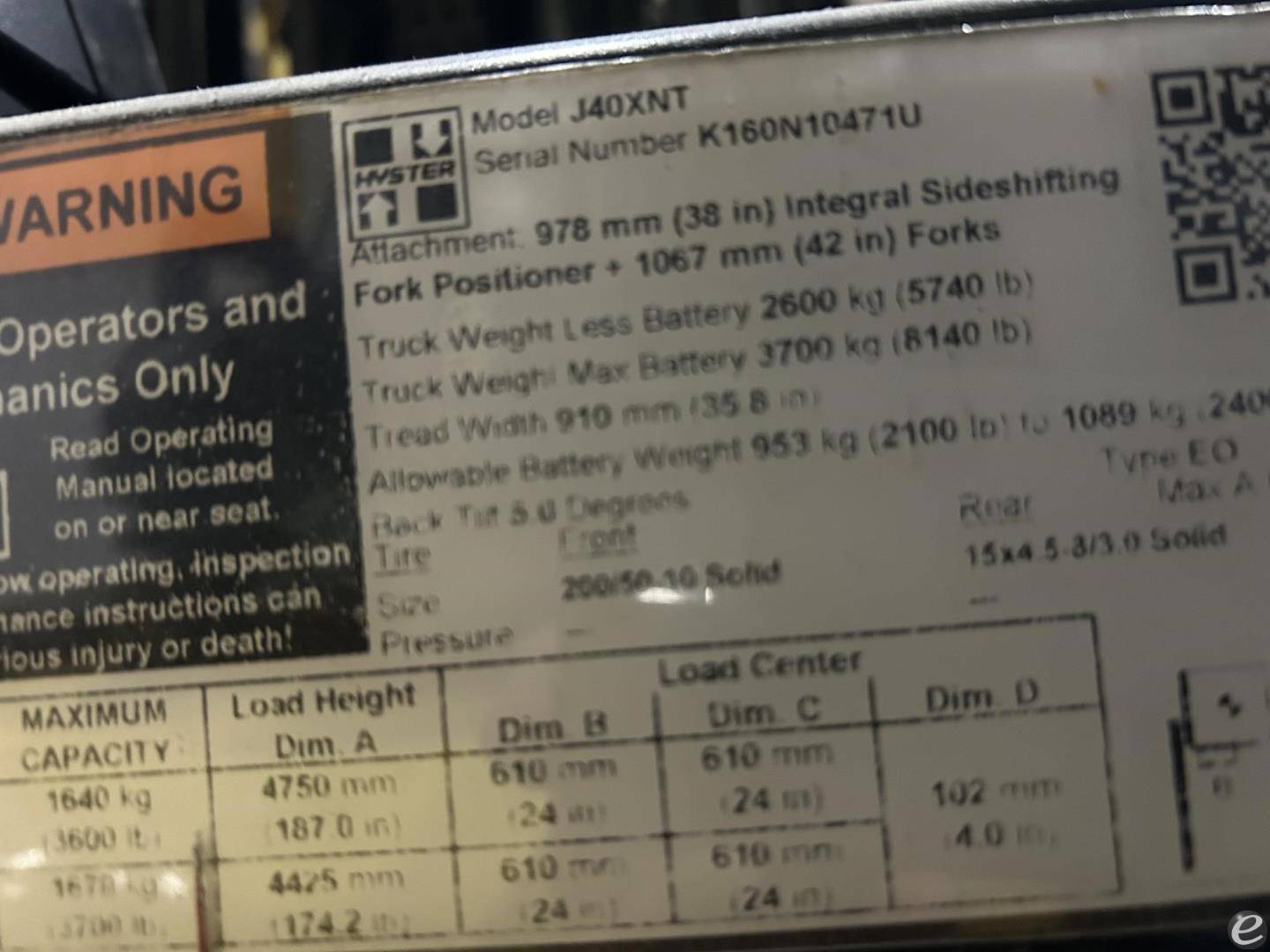 2020 Hyster J40XNT