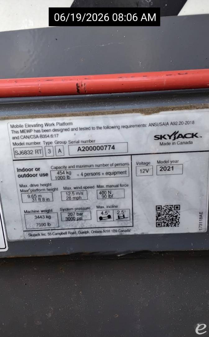 2020 Skyjack SJ-6832RT