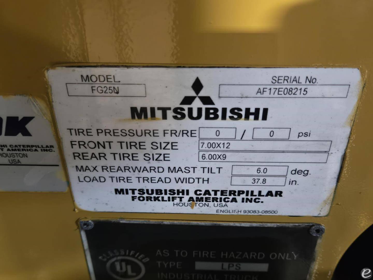 2020 Mitsubishi FG25N