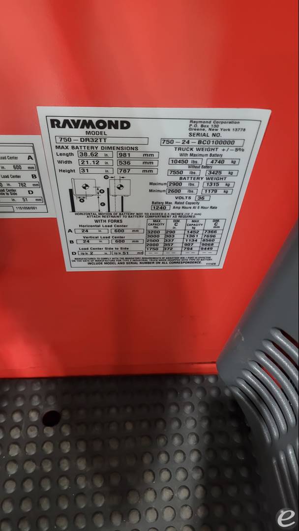2024 Raymond 750-DR32TT
