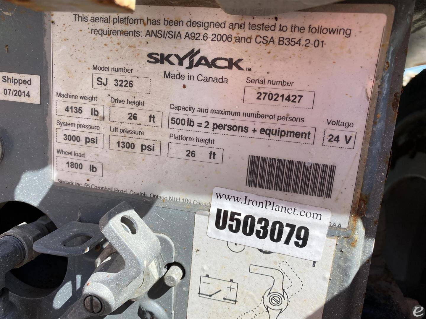 2014 Skyjack SJIII3226
