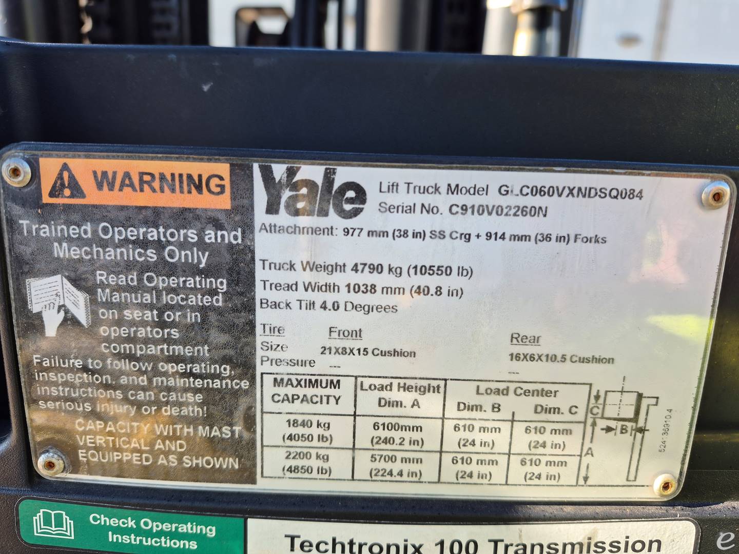 2015 Yale GLC060VX