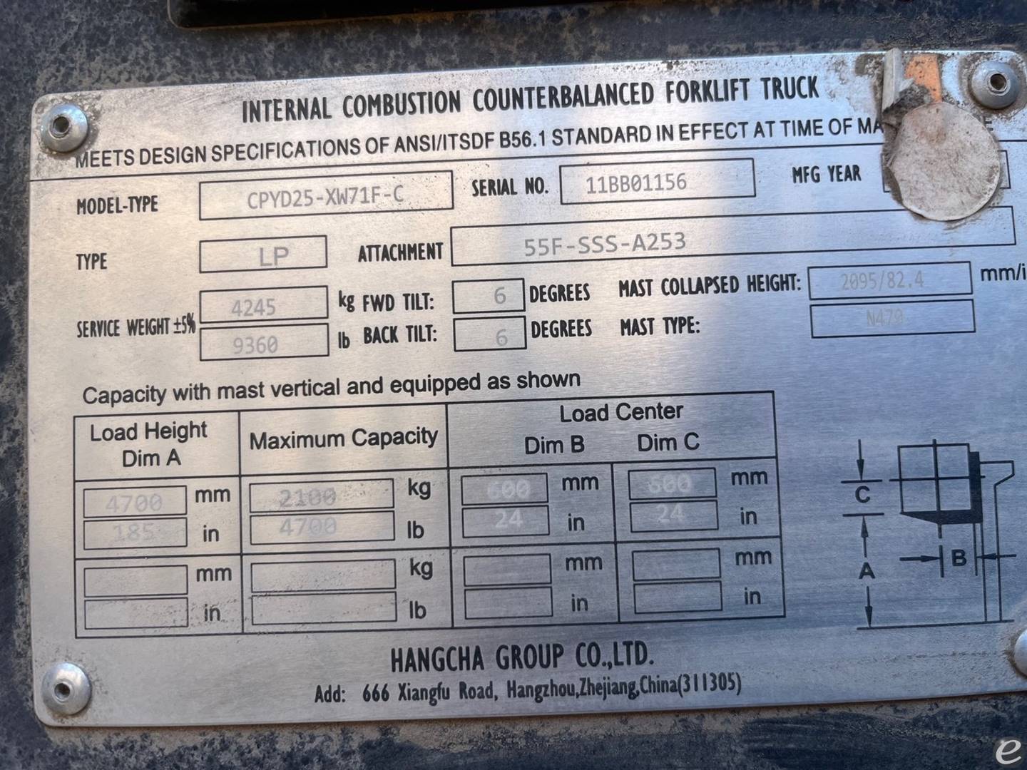 2023 Hangcha CPYD25-XW71F-C