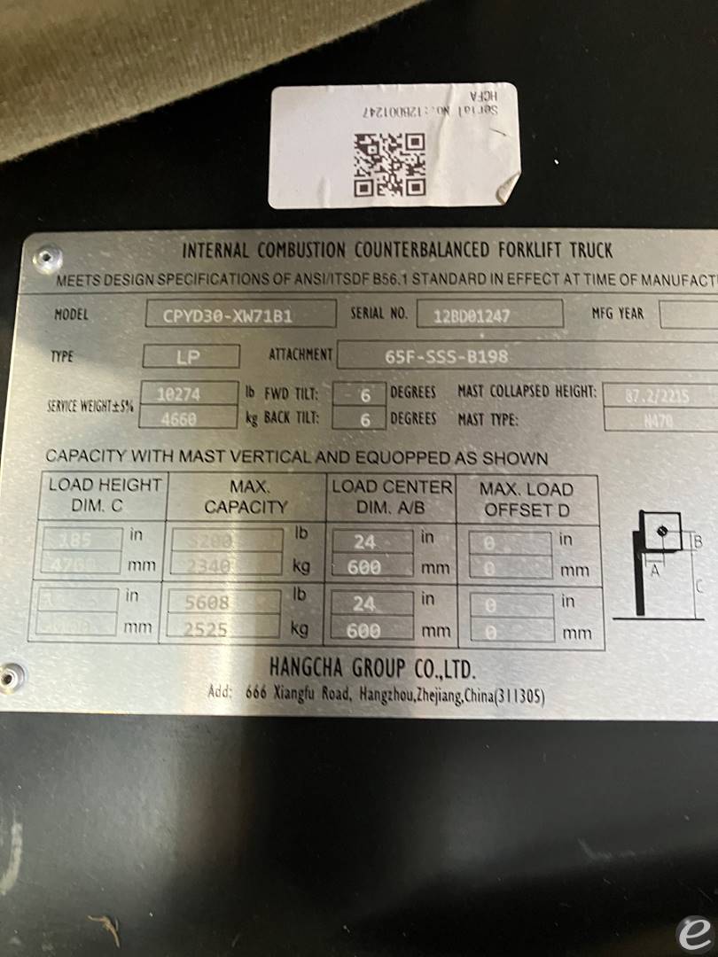 2024 Hangcha FP30