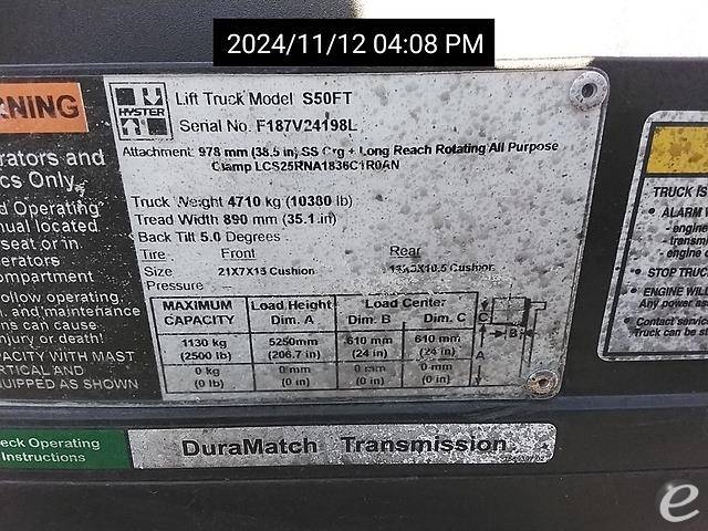 2017 Hyster S50FT LP Gas Forklift - 123Forklift