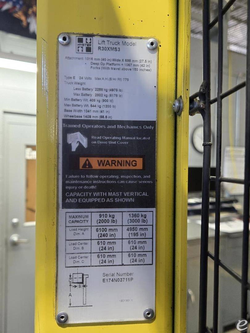 2016 Hyster R30XMS3