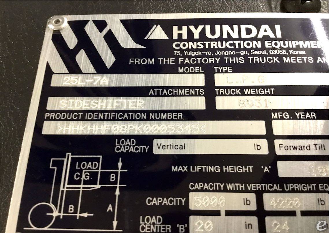 2019 Hyundai 25L-7A