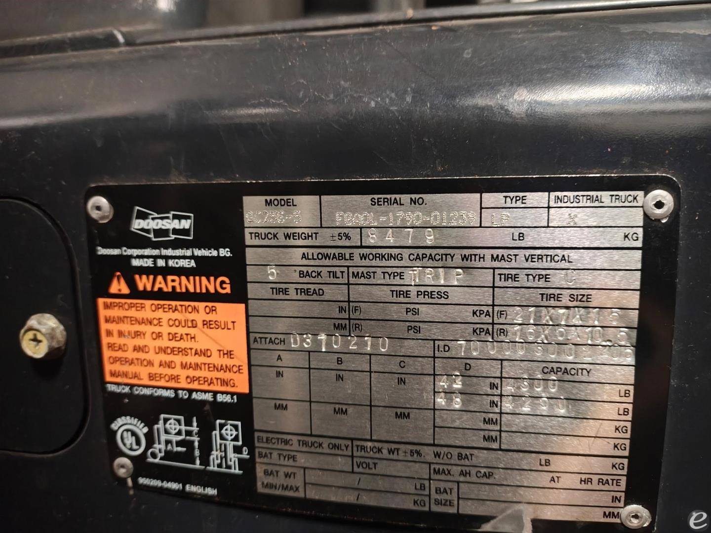 2015 Doosan GC25E-5