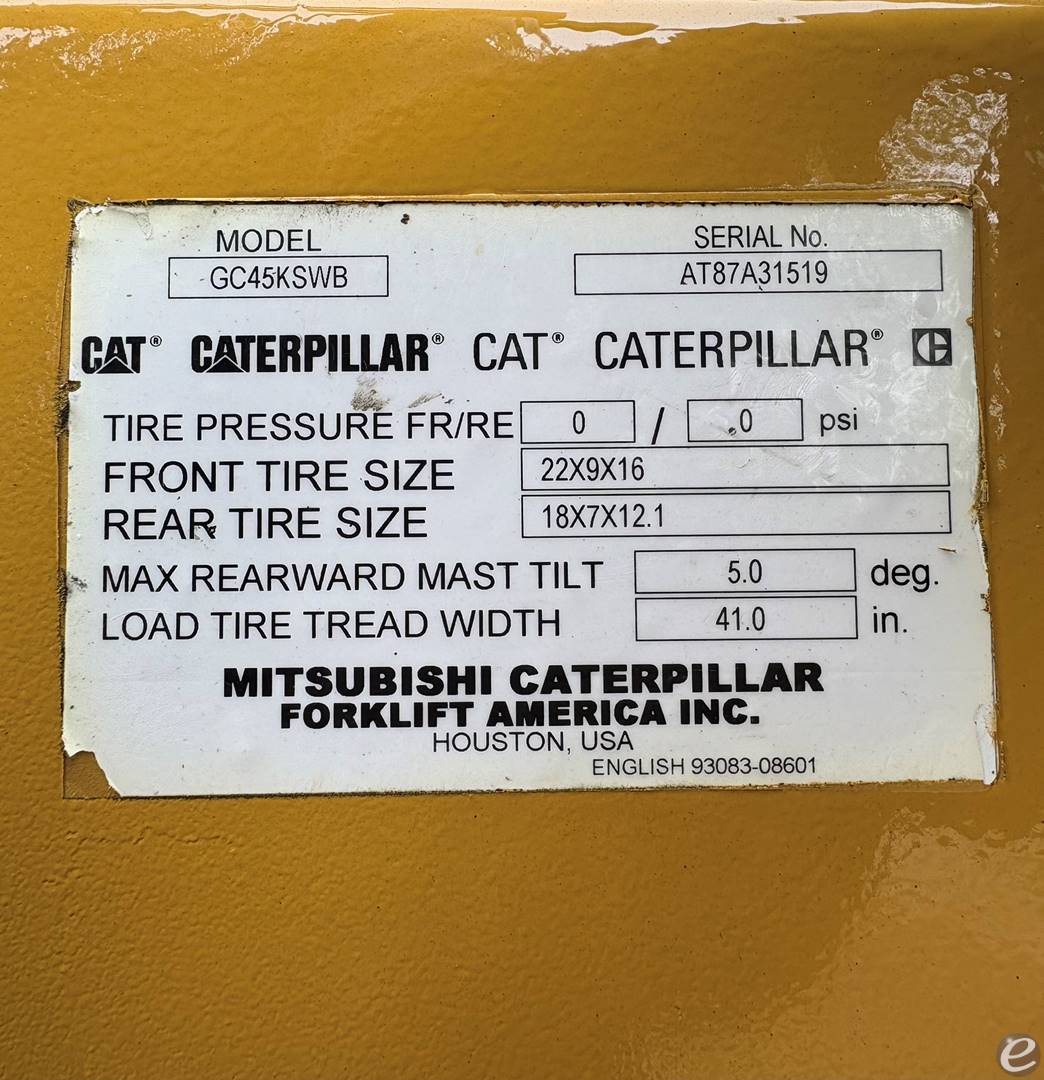2016 Cat GC45KSWB