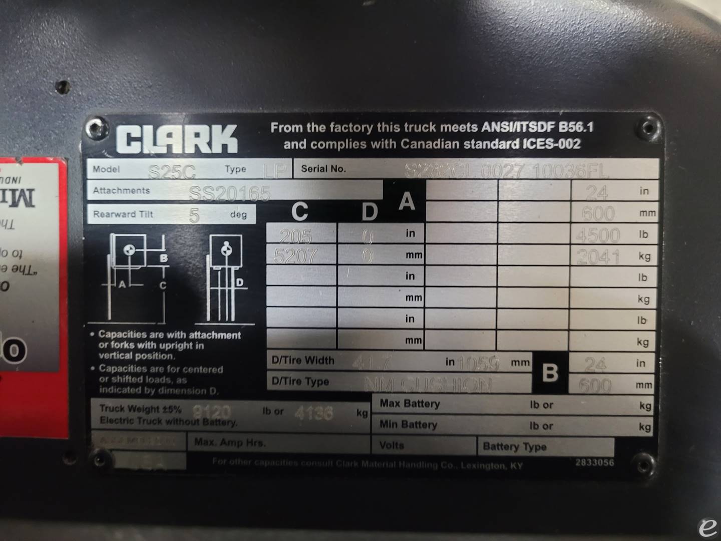 2020 Clark S25C LP Gas Forklift - 123Forklift