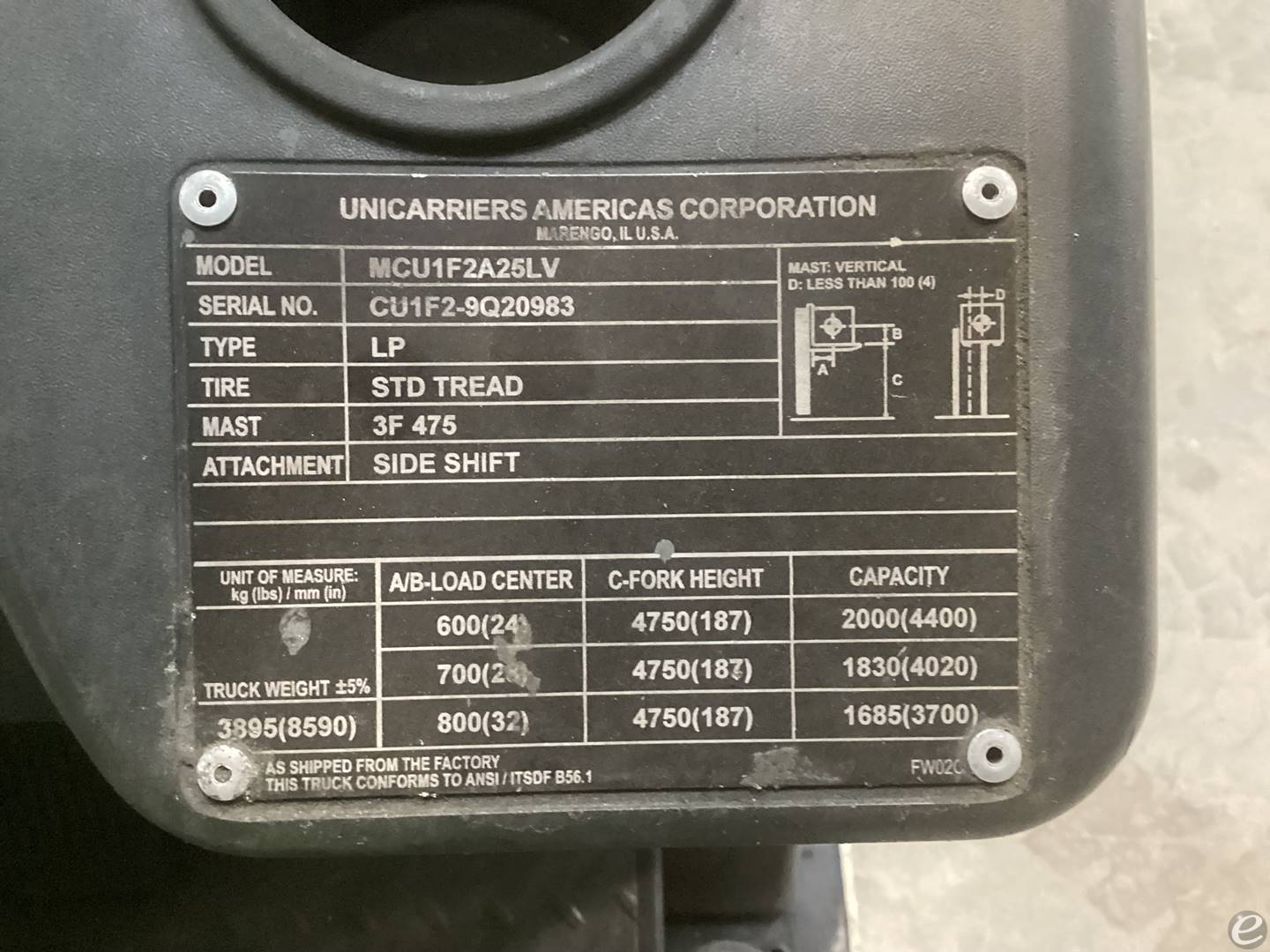 2018 Unicarriers CFU50LP