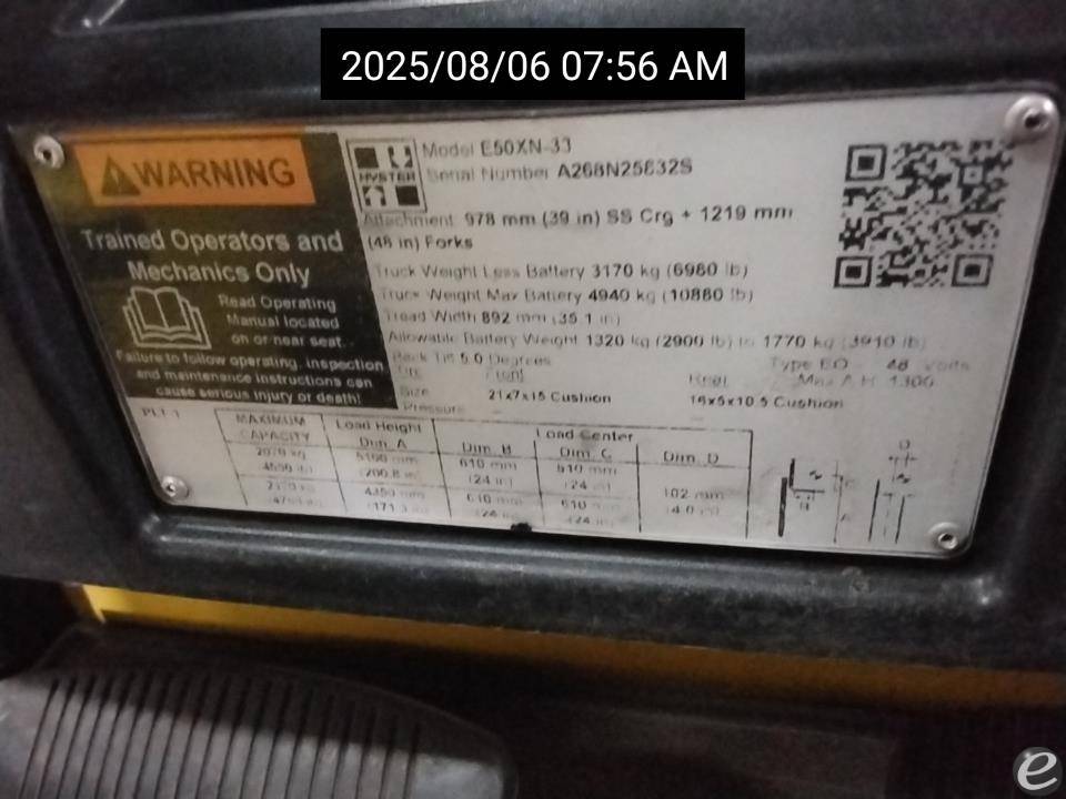 2018 Hyster E50XN