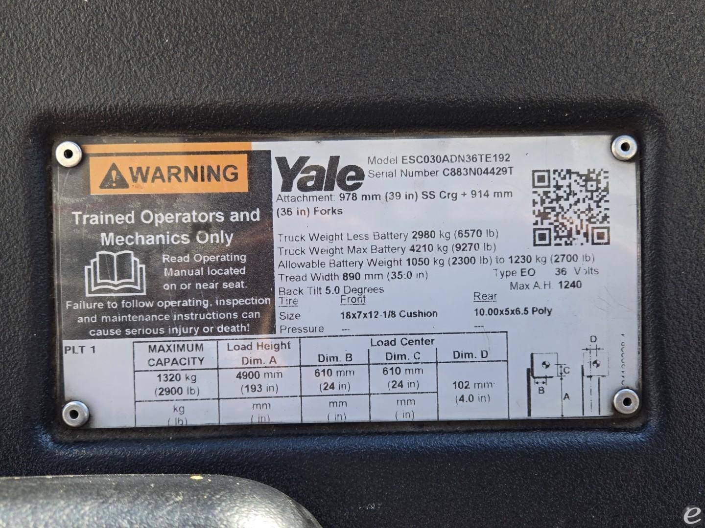 2019 Yale ESC030AD