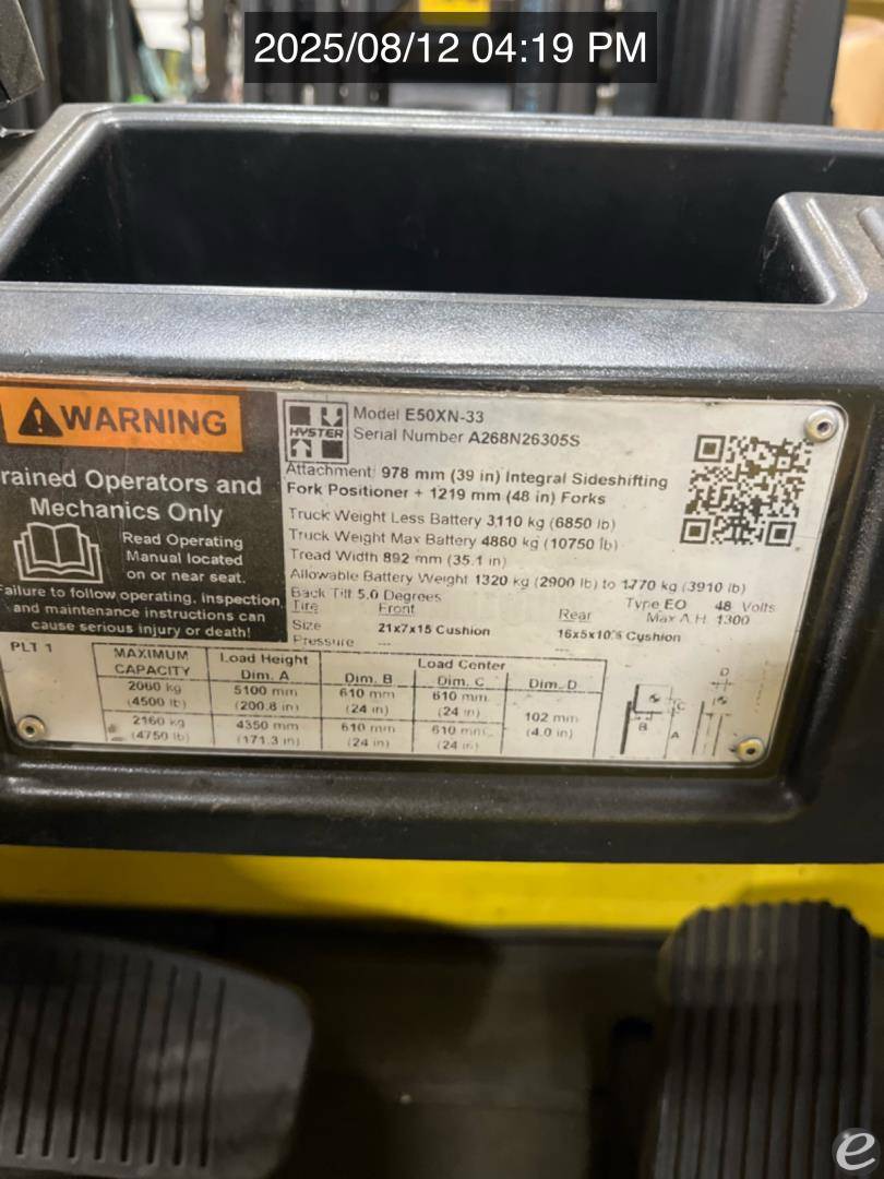 2018 Hyster E50XN