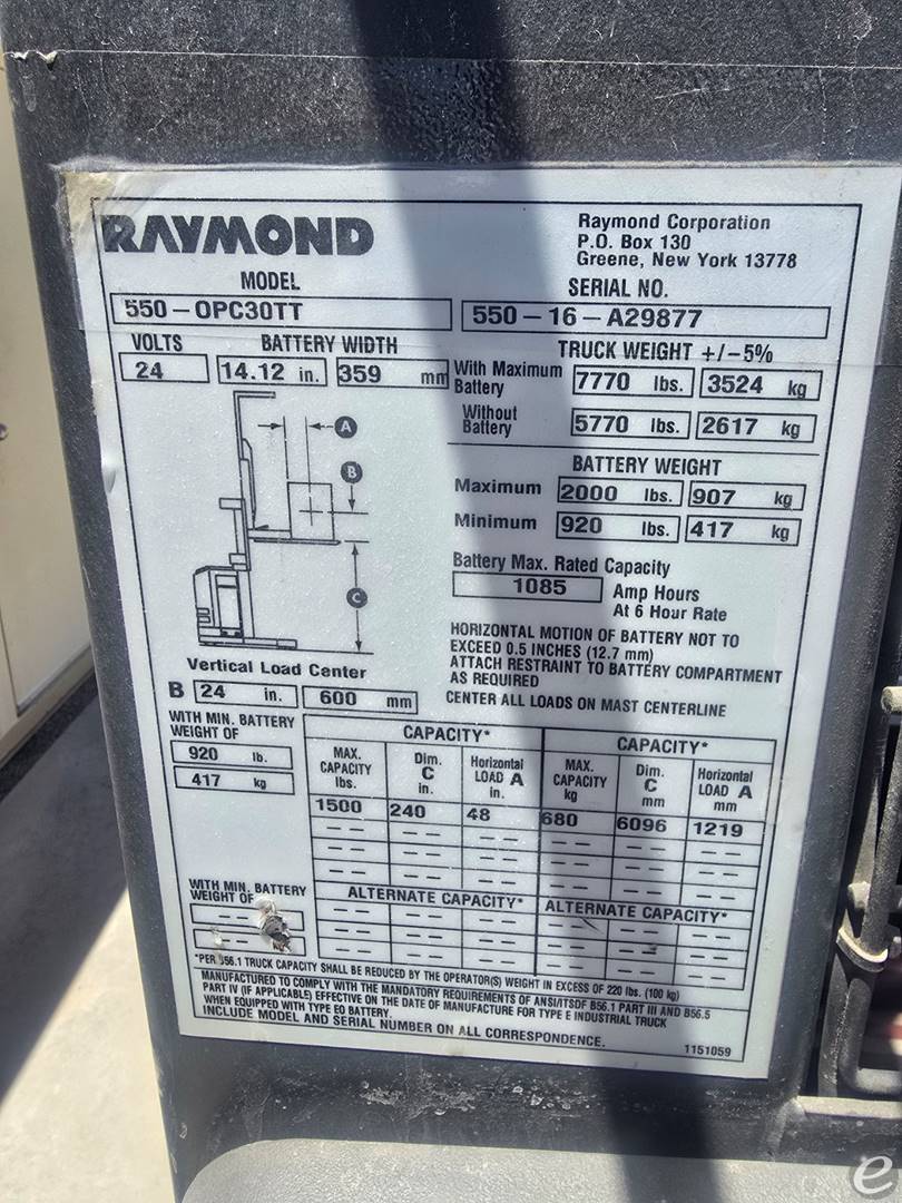 2016 Raymond OPC30TT