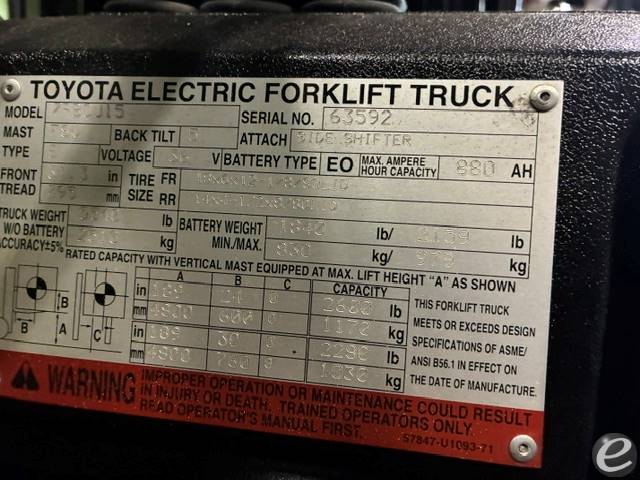 2007 Toyota 7FBCU15