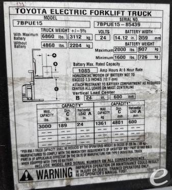 2018 Toyota 7BPUE15