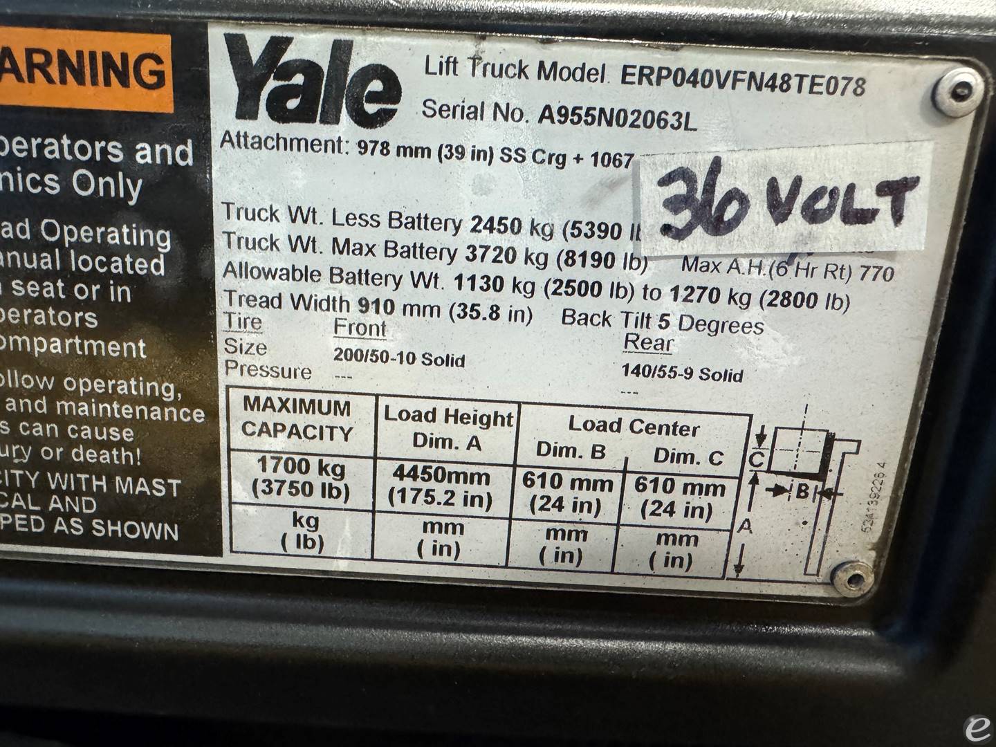 2013 Yale ERP040VF
