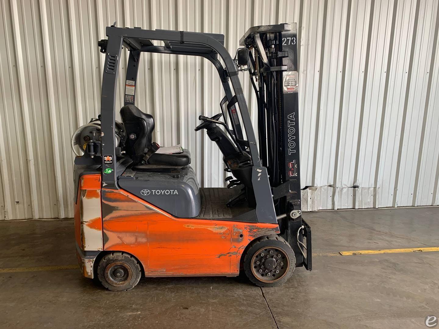 2019 Toyota 8FGCU15 LP Gas Forklift...