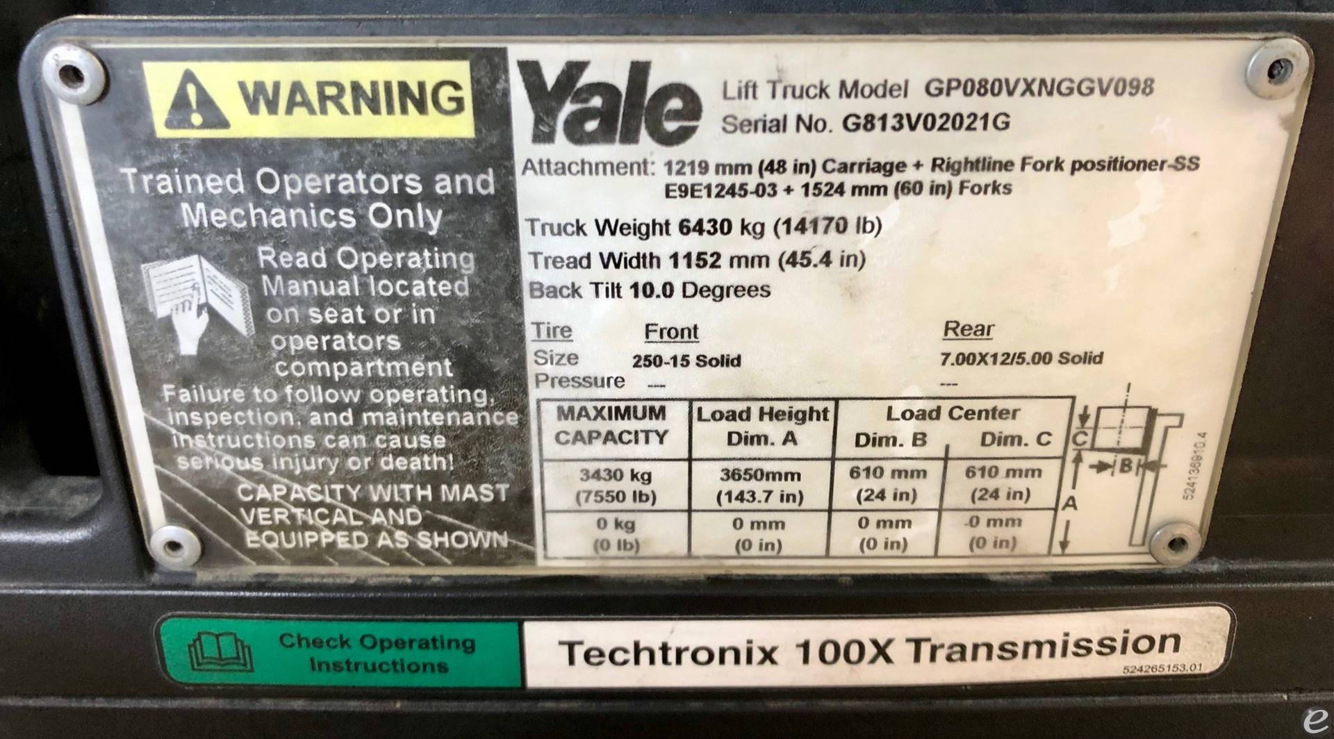 2009 Yale GP080VX Gasoline Forklift - 123Forklift