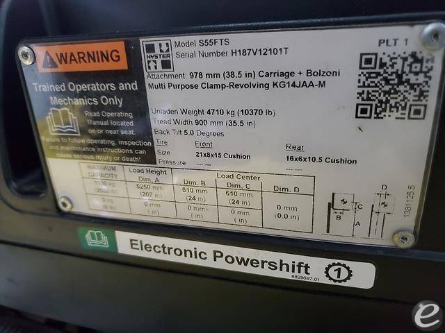 2019 Hyster S55FTS LP Gas Forklift - 123Forklift