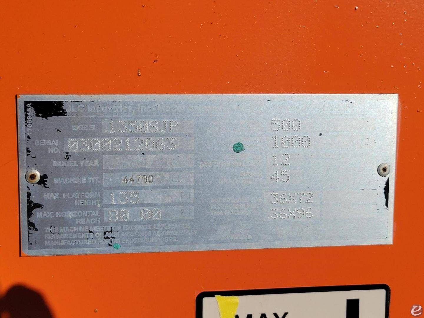 2016 JLG 1350SJP