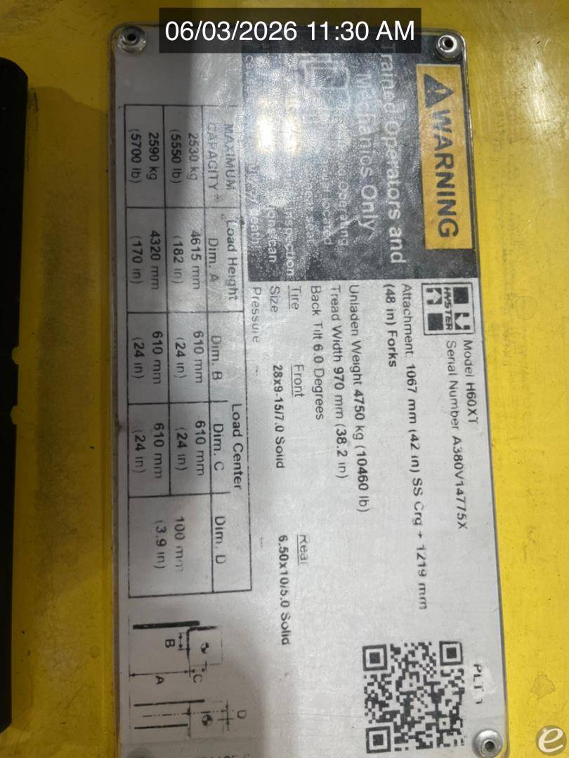 2023 Hyster H60XT