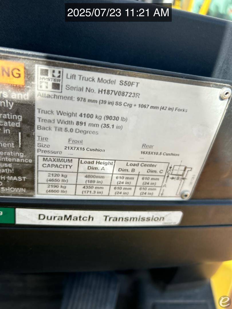 2017 Hyster S50FT