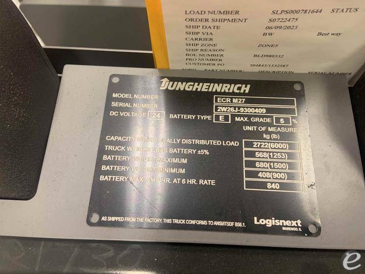 2023 Jungheinrich ECR M27