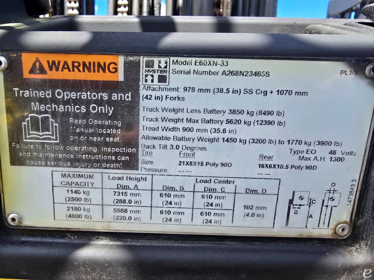2018 Hyster E60XN-33