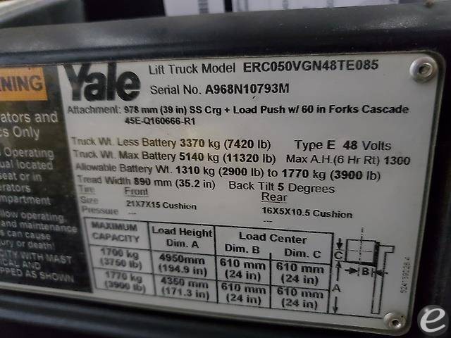 2014 Yale ERC050VG