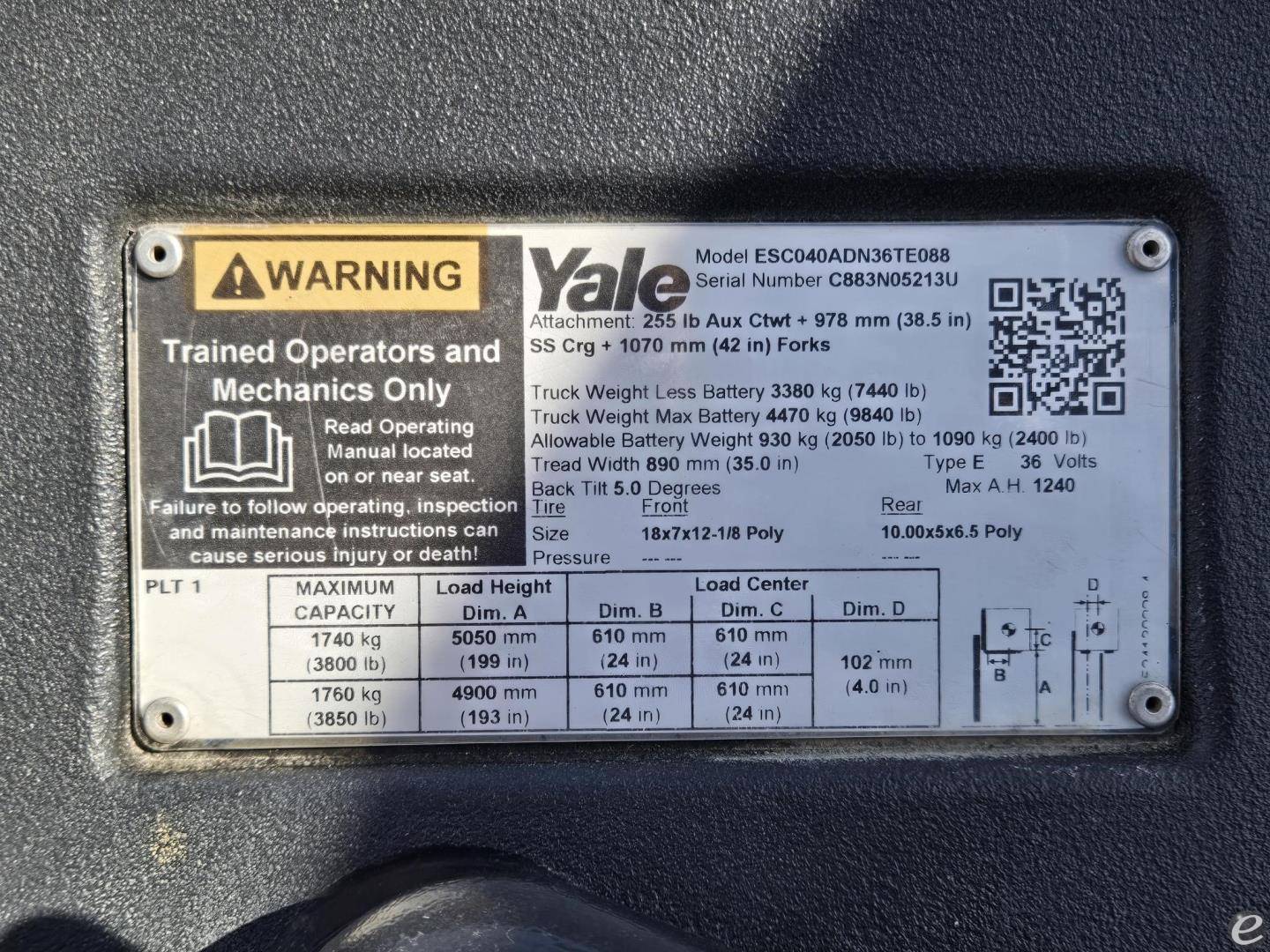 2020 Yale ESC040AD