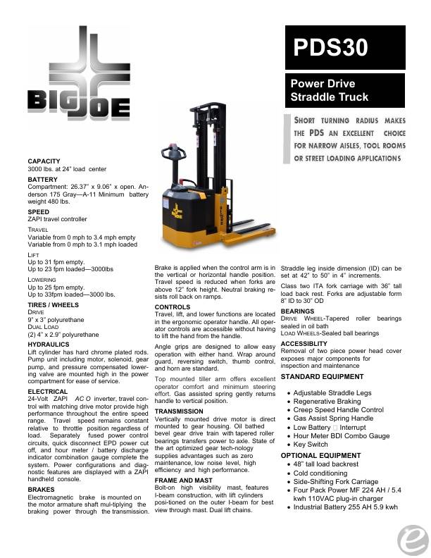 2025 Big Joe PDS30-157